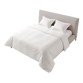 VEVOR Queen Duvet Cover Set, 100% Cotton, 3 Pieces Bedding Set Queen Size with 1 Duvet Cover 90 x 90 in and 2 Pillow Shams 20 x 26 in, Soft Breat