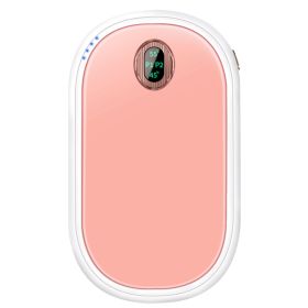 Black-Pink Color Options -- 1Pc Rechargeable Hand Warmer Electric Hand Heater Portable Reusable Pocket Warmer Power Bank With Digital Display 2 L (Option: Pink)